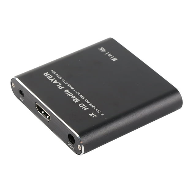 4K HD Video Player Mini Streaming Media Player for HD Multimedia Interface USB Storage Cards, PPT PDF Playback, 2K/4K Video, Subtitles, Builtin 4G Storage