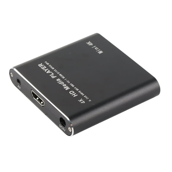 Lecteur Vidéo 4K HD Mini Lecteur Multimédia en Continu pour Interface Multimédia HD Cartes de Stockage USB, Lecture PPT PDF, Vidéo 2K/4K, sous-Titres, Stockage 4G Intégré