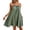 Green, variant on Dresses for Women Solid Color Round Neck A-Line Mini Dress Textured Casual Everyday Swing Dress Coffee S