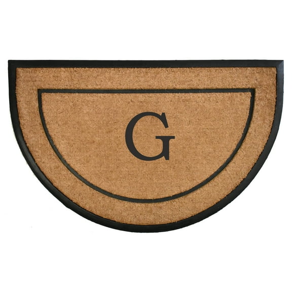 The General Half-Circle Monogram Doormat , 30" x 48", Letter G