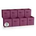 thumbnail image 1 of Sorbus Cubos de Almacenamiento de Tela Plegables de 13 Pulgadas, 8 Cestas Plegables para Organizar Armarios, Estantes, Ropa, Juguetes, Libros, Morado, 1 of 7