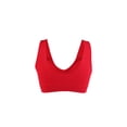 thumbnail image 3 of INSPIRAR CHIC Sujetadores deportivos de mujer sin costuras y con almohadillas removibles, tops de dormir, talla XXXL para 38A/B, rojo, 3 of 5