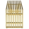 thumbnail image 3 of Modway Gridiron Medium Stainless Steel Bench in Gold, 3 of 6