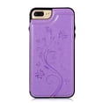 thumbnail image 2 of Asuwish Compatible with iPhone 7plus 8plus 7/8 Plus Wallet Phone Case Tempered Glass Screen Protector and Flower Credit Card Holder Stand Cell Cover for i Phone7s 7s + 7+ 8s 8+ Phones8 7p 8p Purple, 2 of 8