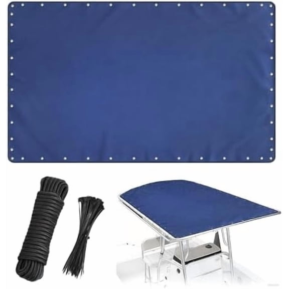 Boat T Top Canvas Replacement 82" x 58" T Top Boat Cover 1200D Blue Waterproof T-Top Boat Center Console Cover Suitable for Center Console Cover Boats$$Watercraft