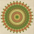 thumbnail image 1 of Ahgly Company Machine Washable Indoor Square Transitional Brown Gold Area Rugs, 5' Square, 1 of 7