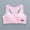 Pink, variant on Winter Cotton Short Workout Athletic Underwear for Girls Gray Activewear Heart School Teen Bra Vest Puberty Sport Training Breathable No Bras Girl