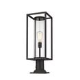 thumbnail image 7 of Z Lite 584PHMR-533PM-BK 24 in. Dunbroch 1 Light Black Outdoor Pier Mounted Fixture, 7 of 7