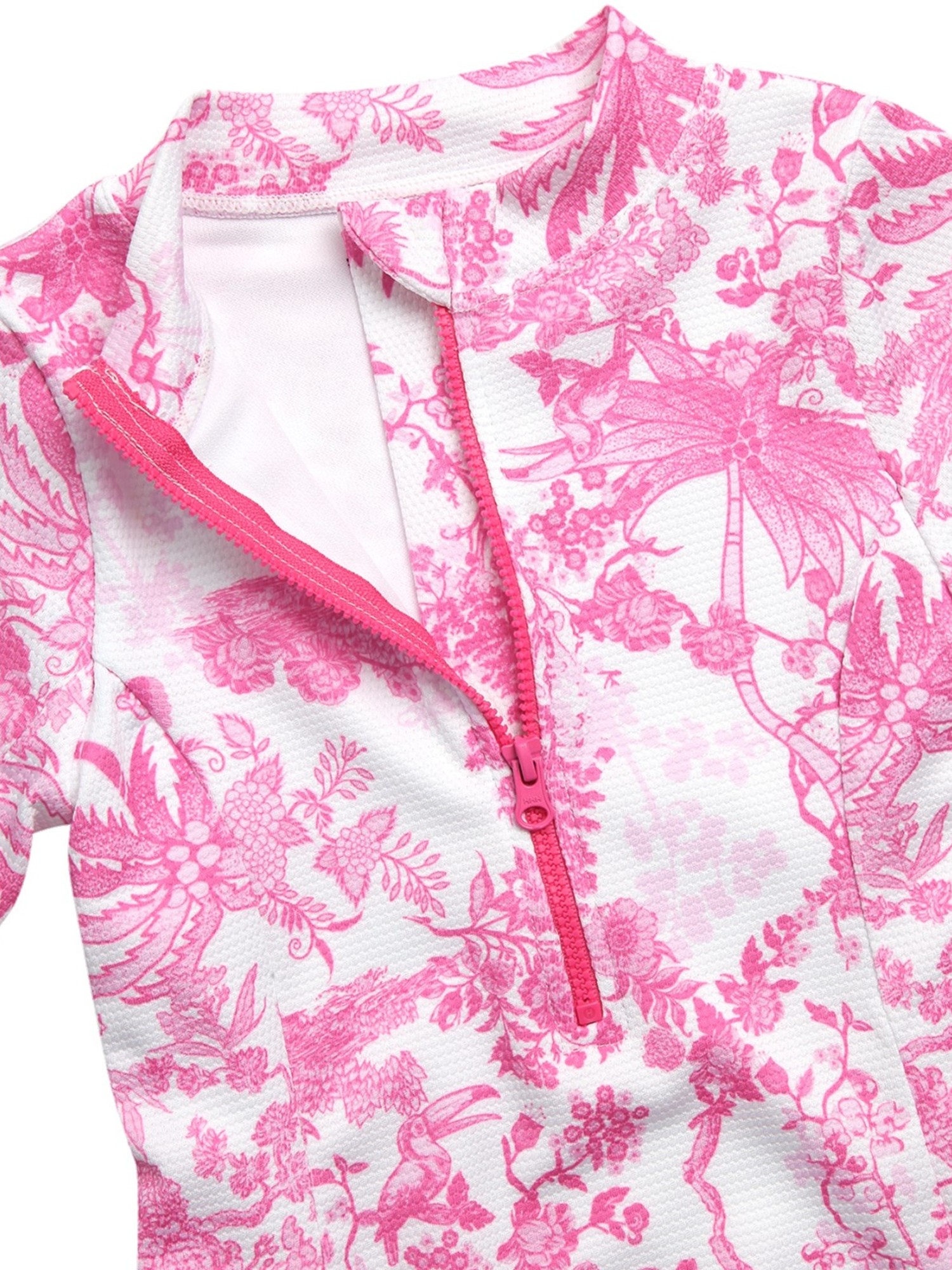 Jessica Simpson Baby and Toddler Girls' Long Sleeve Rashguard Swimsuit, Size 12M - 5T