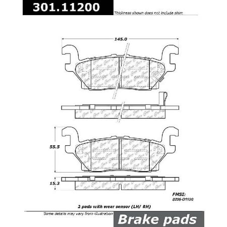 Go-Parts OE Replacement for 2006-2010 Hummer H3 Rear Disc Brake Pad Set for Hummer