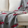 thumbnail image 4 of SAFAVIEH Dasher Throw, 50" x 60", Grey/Red, 4 of 6