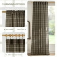 thumbnail image 2 of NICETOWN Plaid Curtains 84 inches Long, Linen Grid Pattern Light Filtering Privacy Shade for Living Room Bedroom, Farmhouse Rod Pocket Back Tab Semi Sheer Curtains, Taupe, 2 Panels, 2 of 8