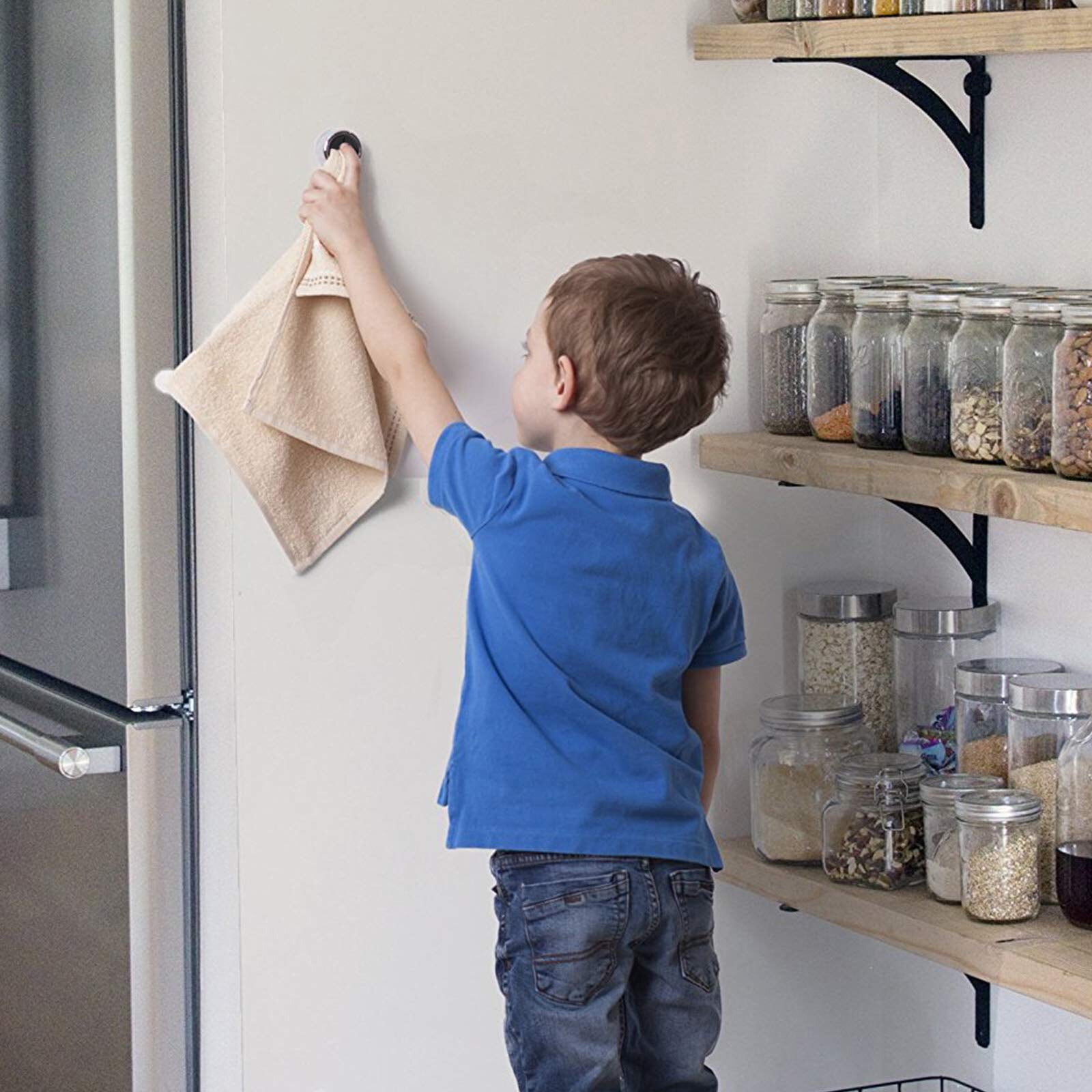 Kitchen towel rack with hooks best sale
