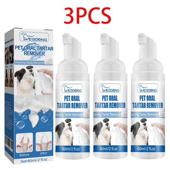 Yegbong Pet Oral Spray Safe Ingredient Dental Care Non-Irritating Prevent Tooth Decay Multipurpose Remove Tartar Portable Pet Freshener Dog Cat Mouth Tartar Remover Pet Supplies