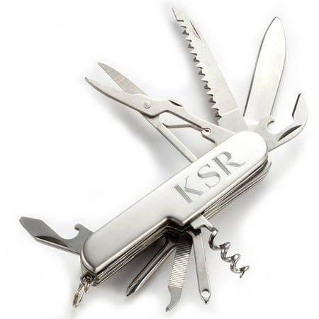 Personalized Monogram Folding 9-Tool Pocket Knife (Best Knives Under 100)
