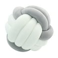 thumbnail image 1 of Nudo Almohada Bola Gruesa Cómoda Almohadas Anudadas Para Sala De Estar Hogar Sofá Gris Y Blanco, 1 of 9