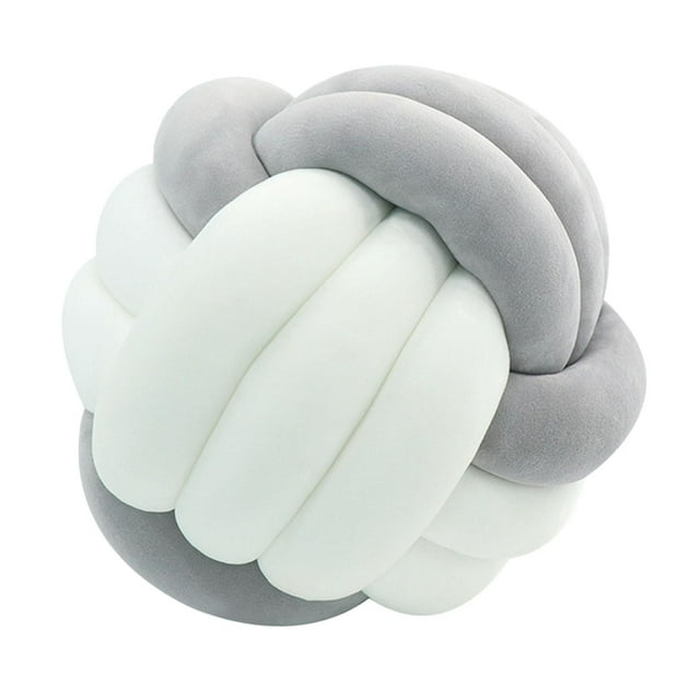 Nudo Almohada Bola Gruesa Cómoda Almohadas Anudadas Para Sala De Estar Hogar Sofá Gris Y