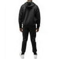 thumbnail image 2 of Cultura Men's Sweatsuit w/ Zipper Pockets, Zip Up Hoodie Track Suit for Running Jogging Sports Casual, Black/Heather Grey/White, Medium, 2 of 5
