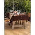 thumbnail image 4 of 60x84 Inch Outdoor Tablecloth with Umbrella Hole Zipper Rectangle Coffee Beans Rectangular Tablecloths Outside Waterproof Dark Brown Falling Cafe Bean Sacks Modern Patio Table Cover for Picnic Party, 4 of 8