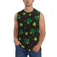 thumbnail image 3 of Uemuo St. Patrick's Day8 Pattern Men's Sleeveless T-Shirt,Muscle Athletic Tank Top, Moisture-wicking Quick-dry Breathable Classic Tee Top for Gym Run Outdoor Sports-XX-Large, 3 of 8