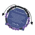 thumbnail image 1 of Pulsera con código «Para mi nieta» Pulsera con código «I You» Ajustable con cuentas para cumpleaños, Navidad y Acción de Gracias, 1 of 8