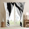 thumbnail image 3 of Black Grey Curtains & Drapes Brush Strokes Oil Painting 30%-50% Blackout Curtains, Gradient Abstract Vintage Curtains Ombre Graffiti Bedroom Curtains, Contemporary Modern Window Drapes, 3 of 5