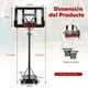 thumbnail image 3 of Costway Canasta de Baloncesto Altura Ajustable 1,3-3,05m con Ruedas y Base Rellenable para Niños y Adultos Negro, 3 of 10