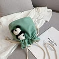 thumbnail image 3 of Sac à Bandoulière en Toile pour Femmes, Panda à Ficelles, Cabas, Sac à Main, Sac Seau Décontracté, 3 of 6