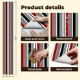 thumbnail image 4 of Peel and Stick Wallpaper Canvas Contact Paper Stripe seamless black red white grey vertical parallel colors stripe Self Adhesive and Removable 17in x 118in, 4 of 8