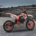 thumbnail image 6 of Nanly 49cc Kids Dirt Bike, 2-Stroke Gas Power Motocross Off-Road Tires Shock Absorption Springs Pocket Motorbike with Front Rear Disc Brakes Racing Max Speed 40KM/H (Red), 6 of 10