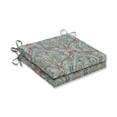 thumbnail image 2 of Pillow Perfect 621319 20 x 20 x 3 in. Outdoor & Indoor Pretty Witty Reef Squared Corners Seat Cushion, Blue - Set of 2, 2 of 3