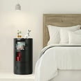 thumbnail image 6 of 3 Drawer Sliding Barrel Modern Bedroom Nightstand, Black, 6 of 8