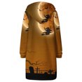 thumbnail image 3 of LYXSSBYX Hoodies for Women Zip up Front Women's Halloween Printed Loose Long Sleeved Hoodie Sweatshirt Top Long Jacket, 3 of 5