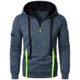 thumbnail image 4 of SYMOID Hoodies for Men Fall and Winter Plain Pullover Sweatshirt with Pocket Mens Clothes Zipper, 4 of 8