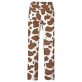 thumbnail image 5 of felwors Women's Cow Print Jeans High Waisted Straight Leg Denim Pants with Pockets, Western Cowgirl Outfit for Casual & Party Wear (Coffee, S), 5 of 6