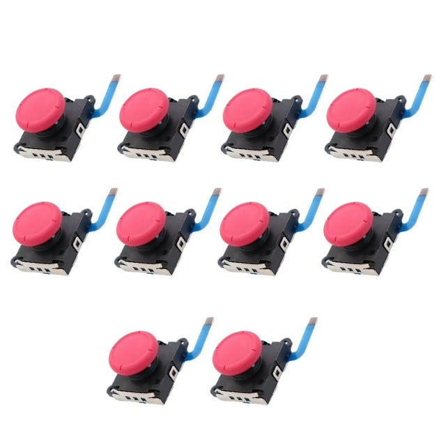 Methold 10 piezas de piezas de repuesto de Sensor de Joystick analógico botón Joycon controlador Kit de herramientas de reparación Videojuegos y accesorios Rojo
