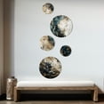 thumbnail image 3 of Designart "Marbled Dreamscape Blue and Beige I" Modern Geometric Metal Wall Art Set of 5 Piece, 3 of 5