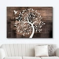 thumbnail image 2 of wall26 Canvas Print Wall Art Wood Panel Forest Tree Silhouette Bird Nature Wilderness Illustrations Modern Art Rustic Decorative Relax/Calm for Living Room, Bedroom, Office - 12"x18", 2 of 5