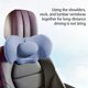 thumbnail image 5 of Almohada cervical de espuma viscoelástica para coche para viajes | Cojín de apoyo lumbar y de espalda | Funda de terciopelo transpirable para usar en avión, coche y oficina en casa, 5 of 8