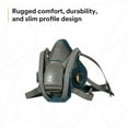 thumbnail image 6 of Rugged Comfort Quick Latch Half Facepiece Reusable Respirator 6502QL, Cool Flow Exhalation Valve, Bayonet Connection, Silicone Face Seal, for Gases, Vapors, Dust, Maintenance, Construction,M, 6 of 10