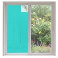 thumbnail image 2 of Turquoise Window Privacy Film, Modern Pure Turquoise Static Cling UV Sun Blocking Tint Film Heat Control Windows Films for Bedroom Bathroom, Window Stickers 35.4"x78.7", 2 of 8