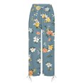 thumbnail image 6 of kaondbfi Womens Pants Wide Leg High Waisted Adjustable Trousers with Pockets Casual Lightweight Summer Casual Pants for Women, 6 of 9