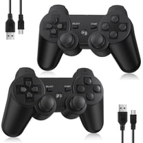TURPOW P3 Controller Wireless 2 Pack,Upgraded Remote Controller for P3,6-Axis with High-Performance Double Vibration,Motion Control,2 USB Charging Cable (Black)