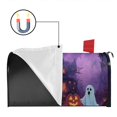 thumbnail image 2 of Evil Pumpkin Ghost Castle Purple Halloween Mailbox Covers,Magnetic 21x25.5 Inch Mailbox Wrap Water Proof Reusable Fall Welcome Post Letter Box Covers for Garden Outdoor Decorative, 2 of 4