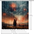 thumbnail image 6 of Independence Day Waterproof Printed Shower Curtain Set with Hooks - Bathroom Decoration - Curtain Sets, 6 of 6