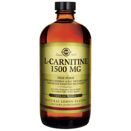Solgar L-Carnitine Liquid Natural Lemon -- 1500 mg - 16 fl