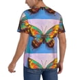 thumbnail image 2 of KLL Oil Painting Beautiful Butterfly for Men's Baseball Shirts,Short Sleeve Casual Shirts Button Down Shirt for Men Beach Summer Wedding Shirt-3X-Large, 2 of 7