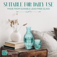 thumbnail image 4 of Elle Décor Vintage Bedside 33 oz. Water Carafe With Tumbler, 2-Piece Set - Green, 4 of 7
