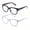 2 Pack Matte & White, variant on Newbee Fashion - Clear Frames Nerd Geek Squared Simple Fashion Clear Glasses