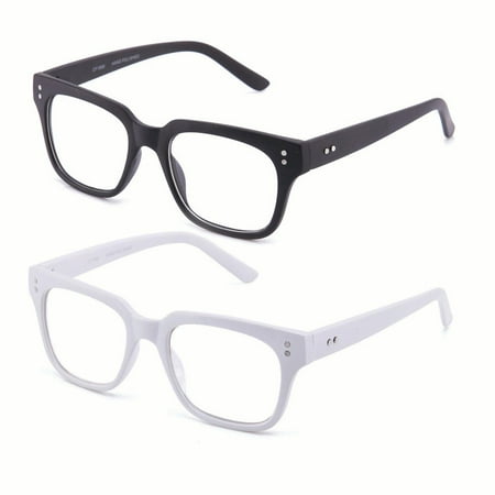 Newbee Fashion - Clear Frames Nerd Geek Squared Simple Fashion Clear Glasses